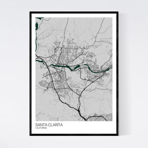 Santa Clarita City Map Print