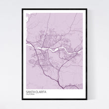 Load image into Gallery viewer, Santa Clarita City Map Print