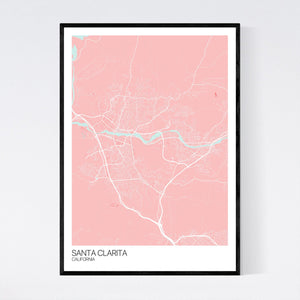 Santa Clarita City Map Print