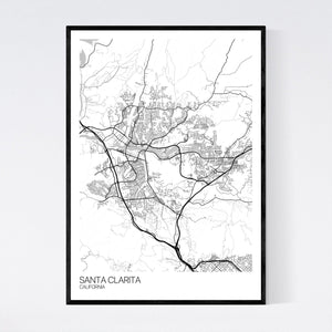 Santa Clarita City Map Print