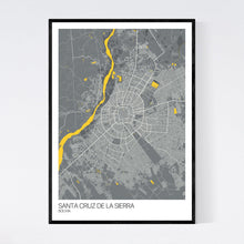 Load image into Gallery viewer, Santa Cruz de la Sierra City Map Print