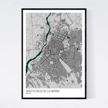 Load image into Gallery viewer, Santa Cruz de la Sierra City Map Print