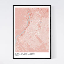 Load image into Gallery viewer, Santa Cruz de la Sierra City Map Print