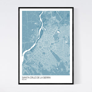 Santa Cruz de la Sierra City Map Print