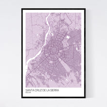 Load image into Gallery viewer, Santa Cruz de la Sierra City Map Print