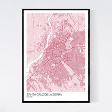 Load image into Gallery viewer, Santa Cruz de la Sierra City Map Print