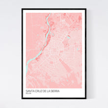 Load image into Gallery viewer, Santa Cruz de la Sierra City Map Print