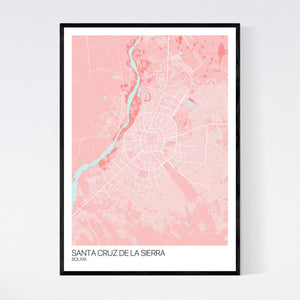 Santa Cruz de la Sierra City Map Print