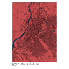 Load image into Gallery viewer, Map of Santa Cruz de la Sierra, Bolivia