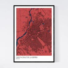 Load image into Gallery viewer, Map of Santa Cruz de la Sierra, Bolivia