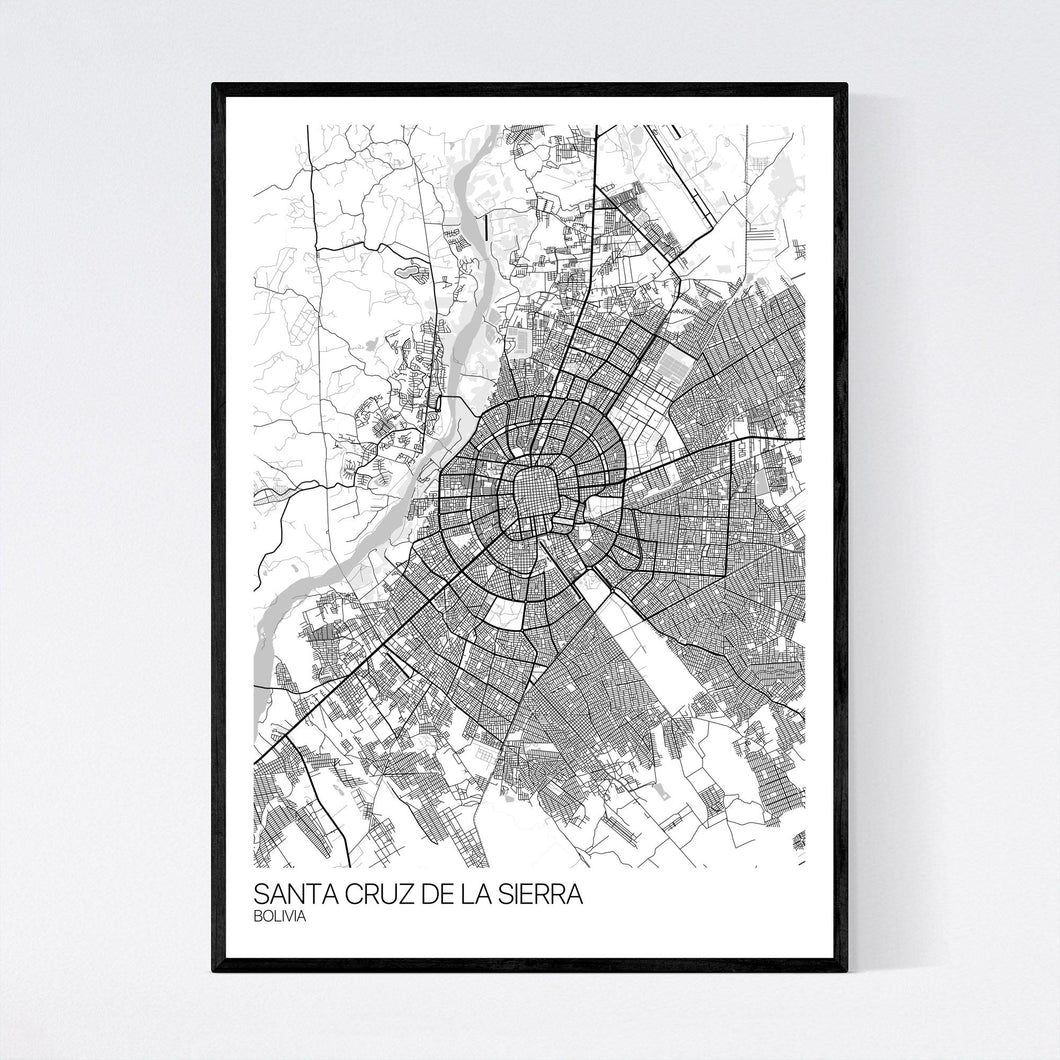 Santa Cruz de la Sierra City Map Print