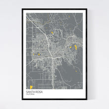 Load image into Gallery viewer, Santa Rosa City Map Print