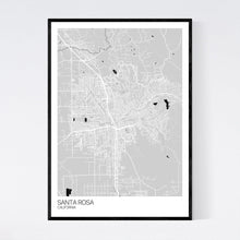 Load image into Gallery viewer, Santa Rosa City Map Print