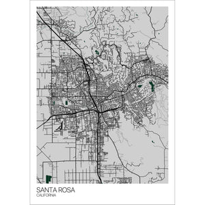 Map of Santa Rosa, California