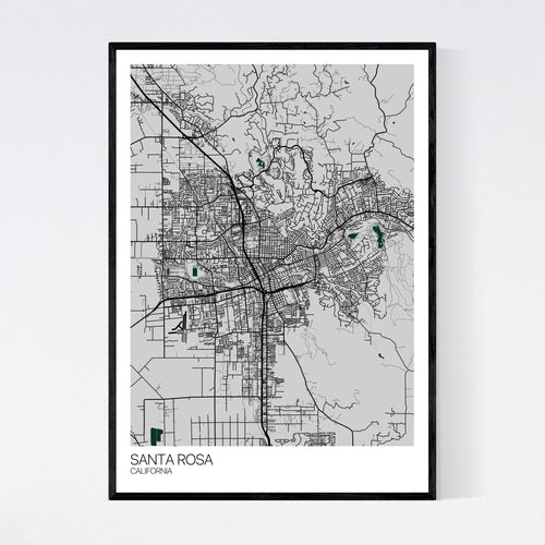 Map of Santa Rosa, California