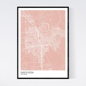 Santa Rosa City Map Print
