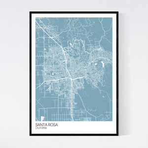 Santa Rosa City Map Print