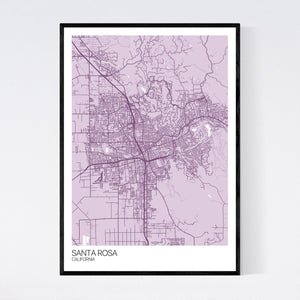 Santa Rosa City Map Print