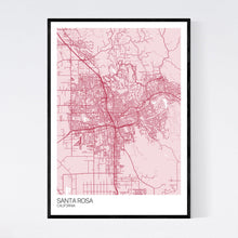 Load image into Gallery viewer, Santa Rosa City Map Print