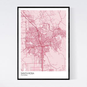 Santa Rosa City Map Print