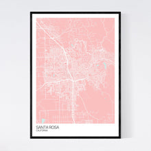 Load image into Gallery viewer, Santa Rosa City Map Print