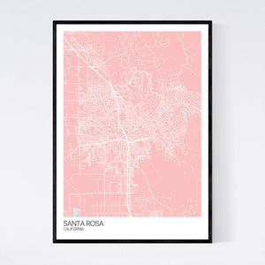 Santa Rosa City Map Print
