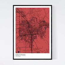 Load image into Gallery viewer, Santa Rosa City Map Print
