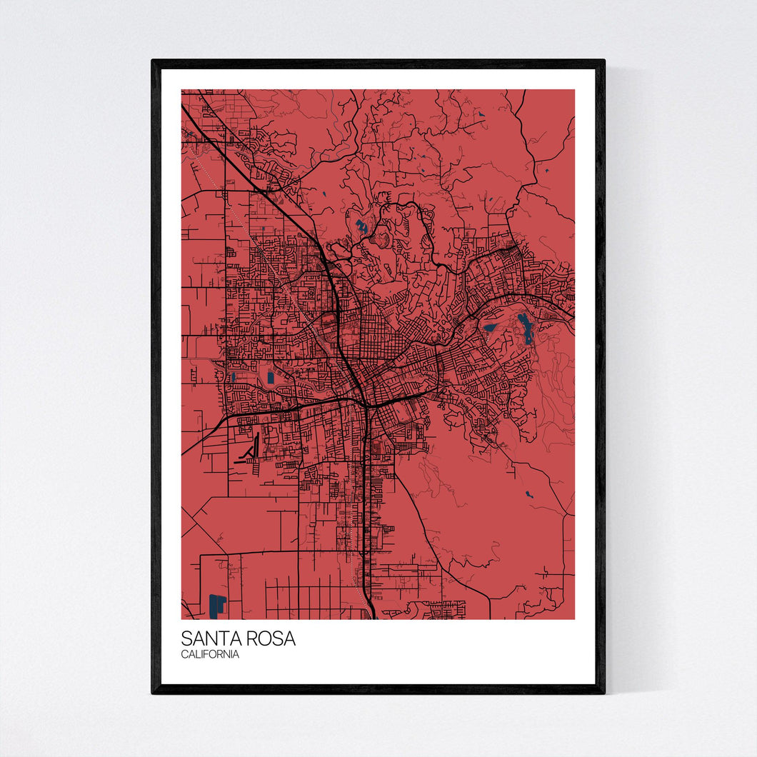 Santa Rosa City Map Print
