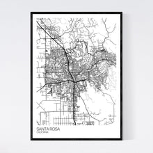Load image into Gallery viewer, Santa Rosa City Map Print