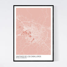 Load image into Gallery viewer, Santiago De Los Caballeros City Map Print