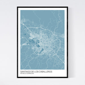 Santiago De Los Caballeros City Map Print
