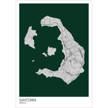 Load image into Gallery viewer, Map of Santorini, Greece