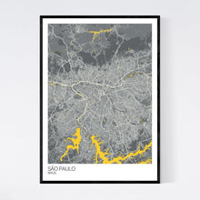 Load image into Gallery viewer, São Paulo City Map Print