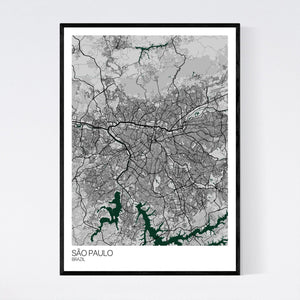 São Paulo City Map Print