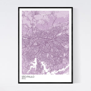 São Paulo City Map Print