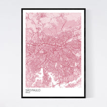 Load image into Gallery viewer, São Paulo City Map Print