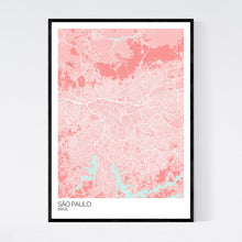 Load image into Gallery viewer, São Paulo City Map Print