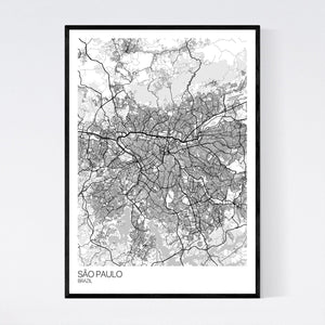 São Paulo City Map Print