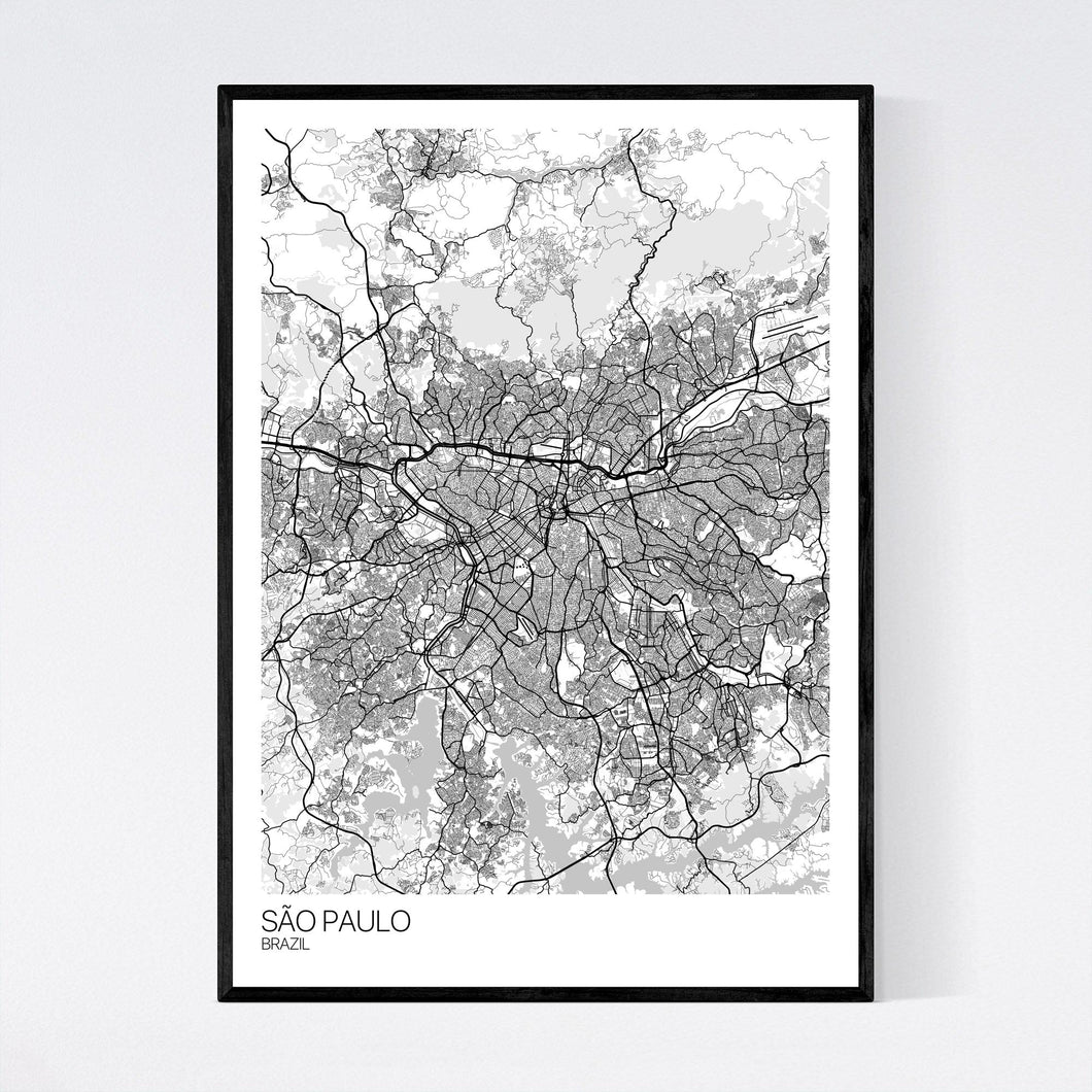 São Paulo City Map Print