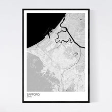 Load image into Gallery viewer, Sapporo City Map Print