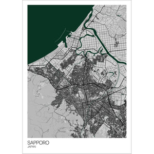 Map of Sapporo, Japan