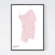 Load image into Gallery viewer, Map of Sardinia, Italy