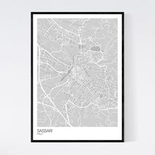 Load image into Gallery viewer, Sassari City Map Print