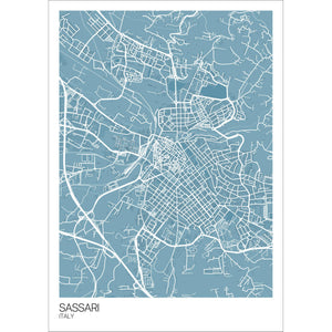 Map of Sassari, Italy