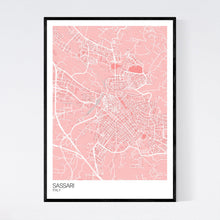 Load image into Gallery viewer, Sassari City Map Print