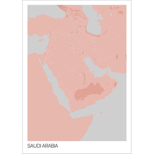 Map of Saudi Arabia, 