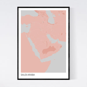 Map of Saudi Arabia, 