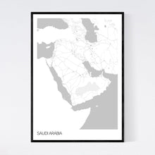 Load image into Gallery viewer, Saudi Arabia Country Map Print