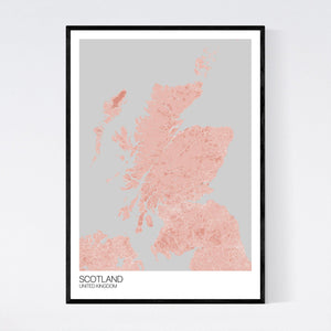 Scotland Country Map Print
