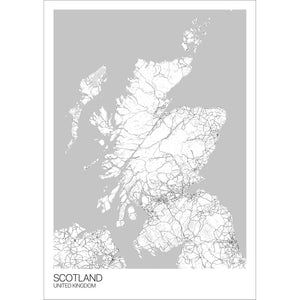 Map of Scotland, United Kingdom